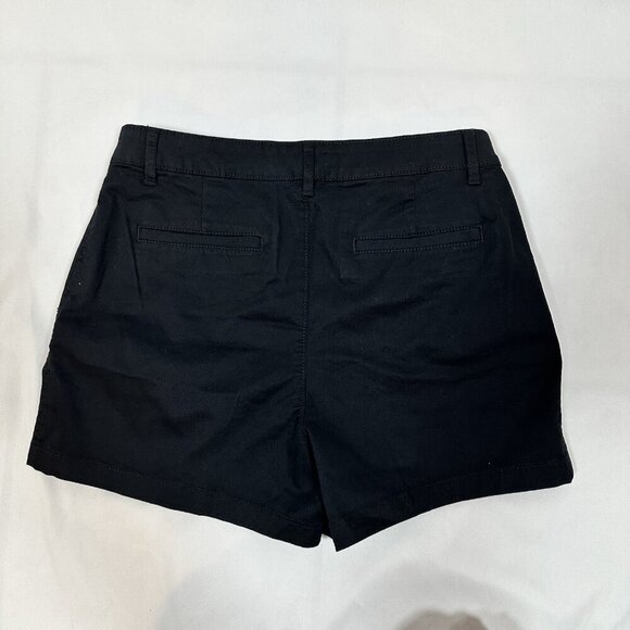 Amazon Essentials Women's Black Chino Shorts Size 8 NWOT Pockets Zipped Button - Picture 2 of 10